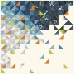 MODA Throwing Quilt Pattern By Zen Chic -Alibabette shop Bluish Throwing Quilt Kit Moda Fabrics