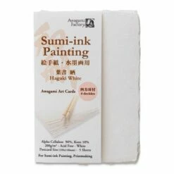 Awagami Tesuki Sumi Handmade Postcards - White