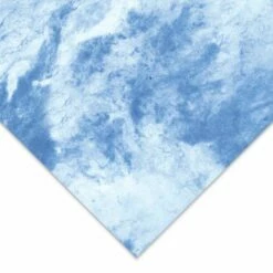 Black Ink Thai Marbled Mulberry Paper - Blue Sky