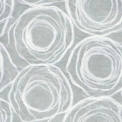 Black Ink Thai Whimzy Mulberry Paper - White/White