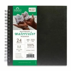Indigo Artpapers Handmade Watercolor Paper WiroPads -Alibabette shop mgps 5bh wp 7 1