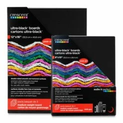 Crescent Creative No. 8 Textured Black Art Boards