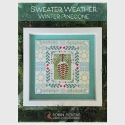 MODA Sweater Weather: Winter Pinecone Cross Stitch Pattern By Robin Pickens